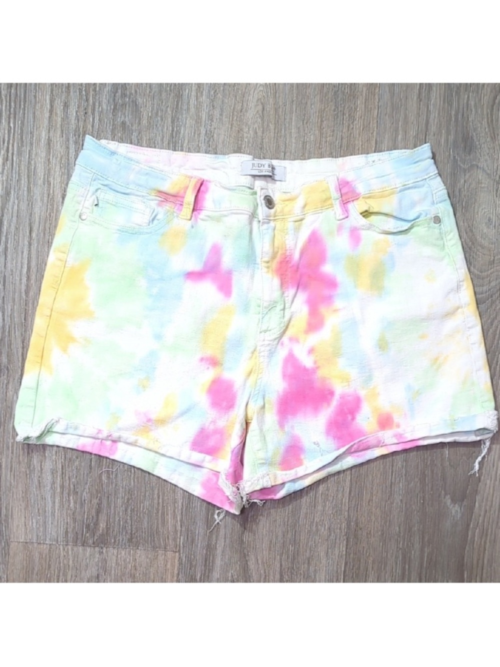 Judy Blue Women's Colorful Tie-Dye Jean Shorts - Picture 9 of 9